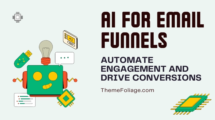 AI dashboard generating automated email funnel sequences and performance metrics